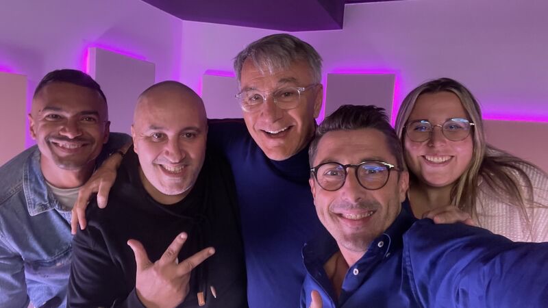 Selfie de l'équipe de Radio Restos en studio